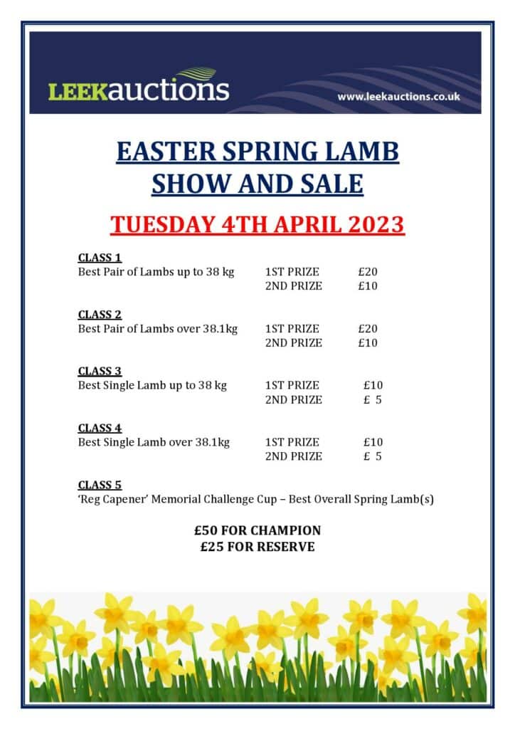Easter Spring Lamb Show & Sale Leek Auctions